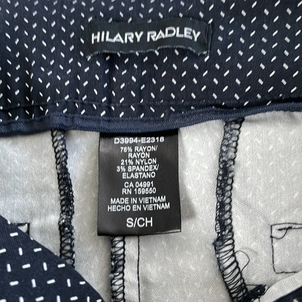 Hillary Radley Bermuda shorts black with white print LIKE NEW - Picture 5 of 7